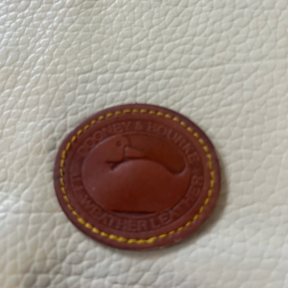 Vintage Dooney & Bourke Small Crossbody Belt Bag Tan/Brown All Weather Leather - Picture 12 of 13